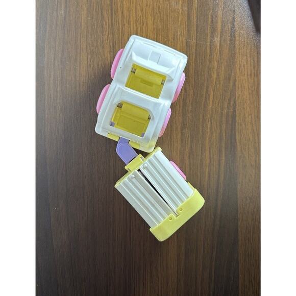 VINTAGE 1987 FISHER PRICE SMOOSHEES Car & Trailer - Picture 3 of 3